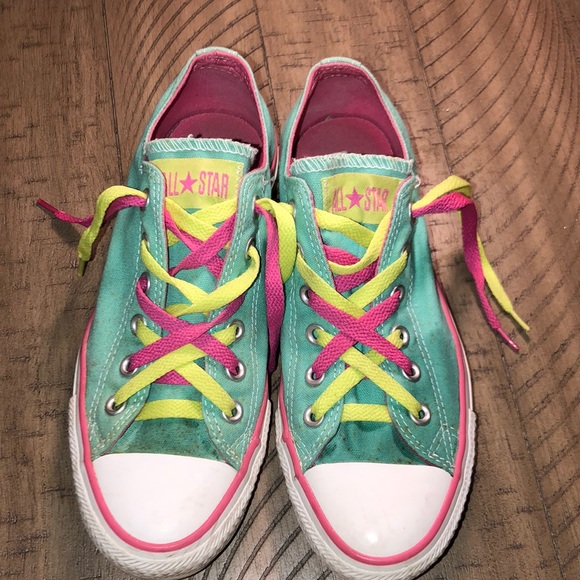 Converse Shoes - Rare Vintage 1980s ‘Key West’ Converse original lace set Cool Colors!